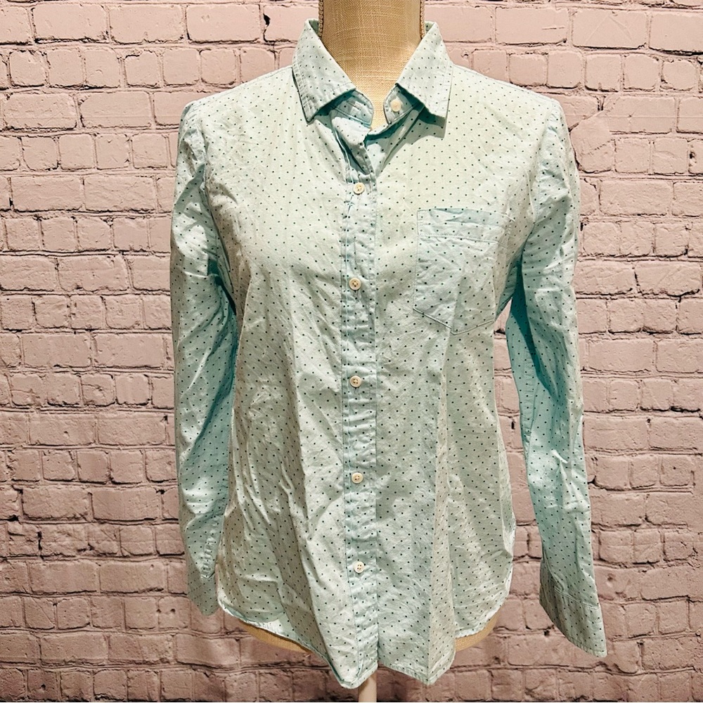 J. Crew - Women’s Polka Dot Button Down Blouse - Size 8